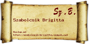 Szabolcsik Brigitta névjegykártya