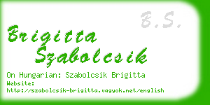 brigitta szabolcsik business card